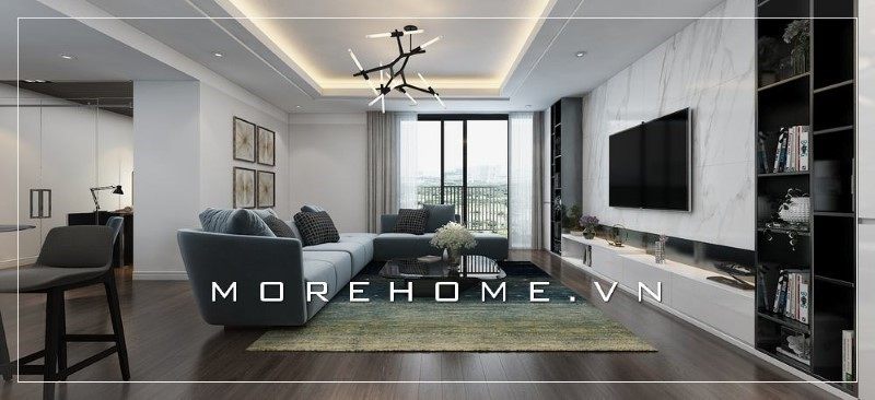 Mẫu thiết kế phòng khách cho căn hộ chung cư hiện đại đẹp cuốn hút các gia chủ nên tham khảo.